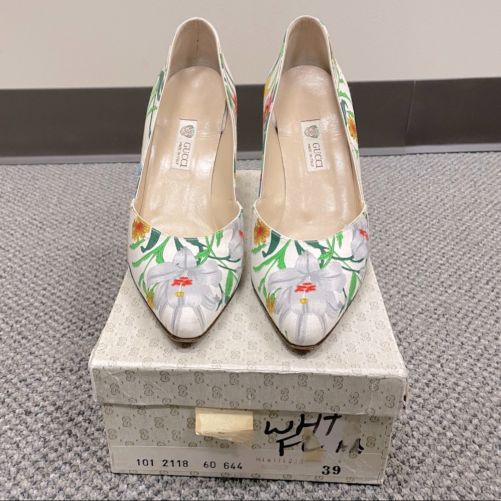 🌸RARE VINTAGE GUCCI🌸 Flora Floral Heels